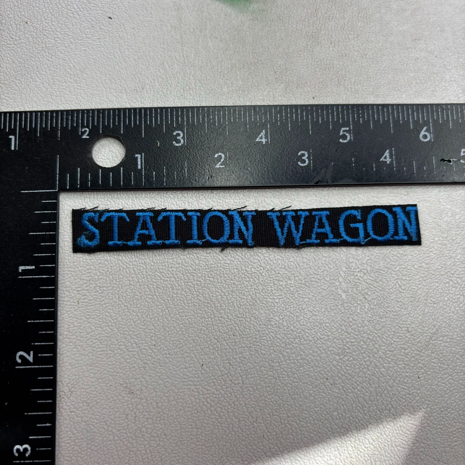 Blue Letter STATION WAGON Car Auto Patch 00.8