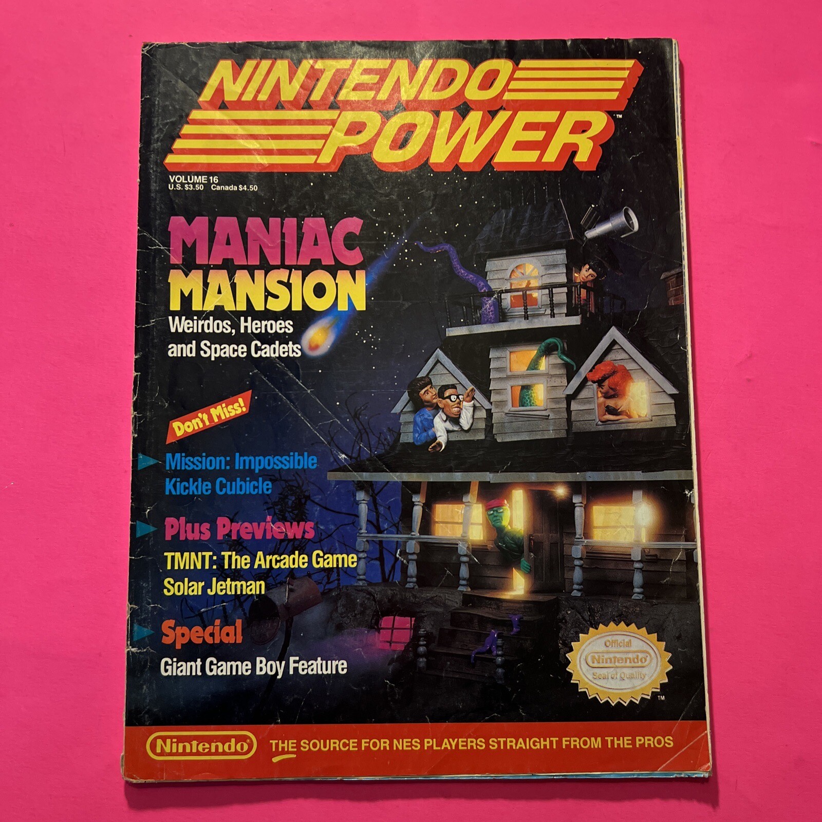 Nintendo Power Magazine Maniac Mansion Volume 16 September/October 1990 POSTER