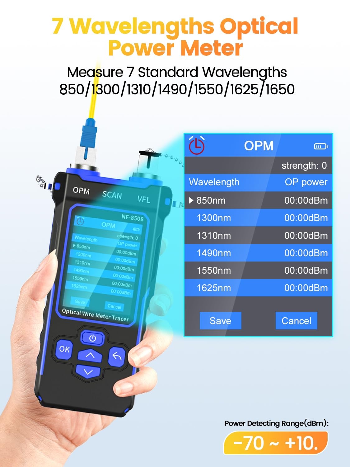 Ethernet Cable Tester with VFL PoE Network Tool