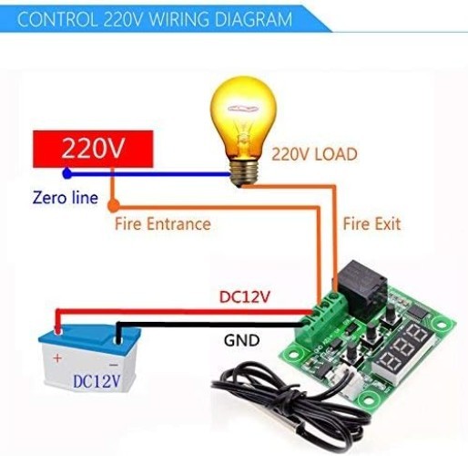 Precision Digital Temperature Control Module W1209 with 10A Relay for Durability
