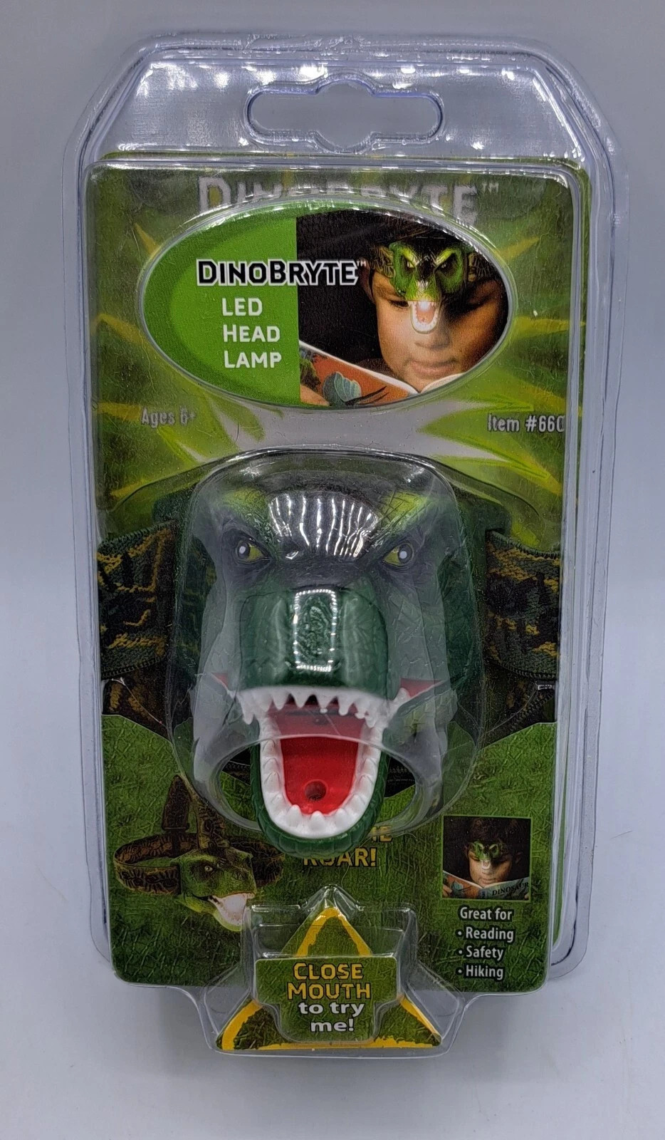 DinoBryte LED Head Lamp Light T-REX Dinosaur Roaring Sound