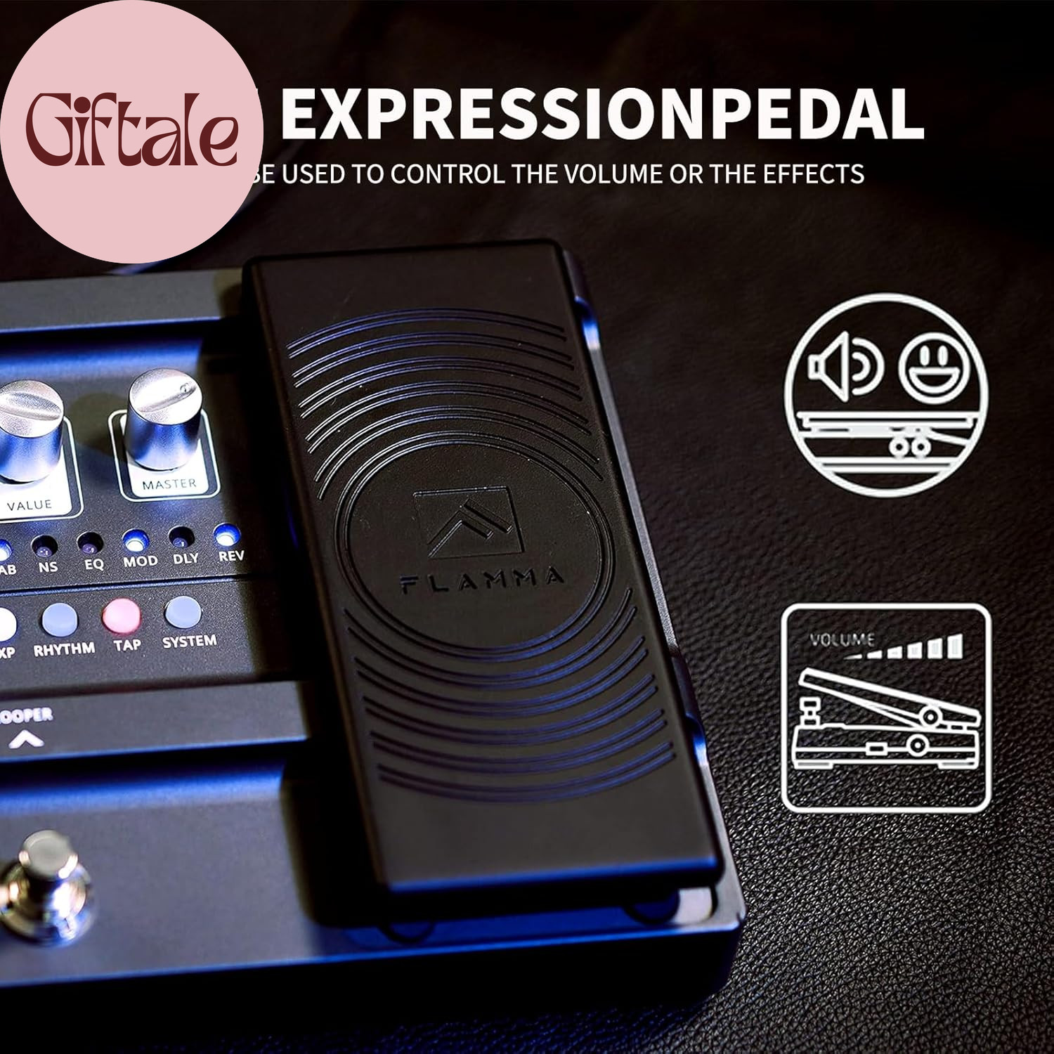 FX100 Guitar Multi-Effects Pedal with 55 Amp Models 151 Built-In Effects 80' Loo