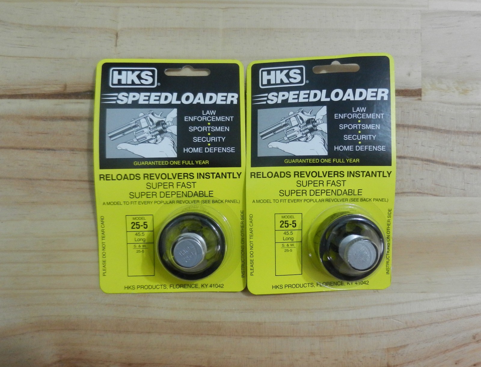 HKS Speedloader NEW;  25-5;  6-Shot;  45 Long Colt;  2 Pack;  Fast & Dependable