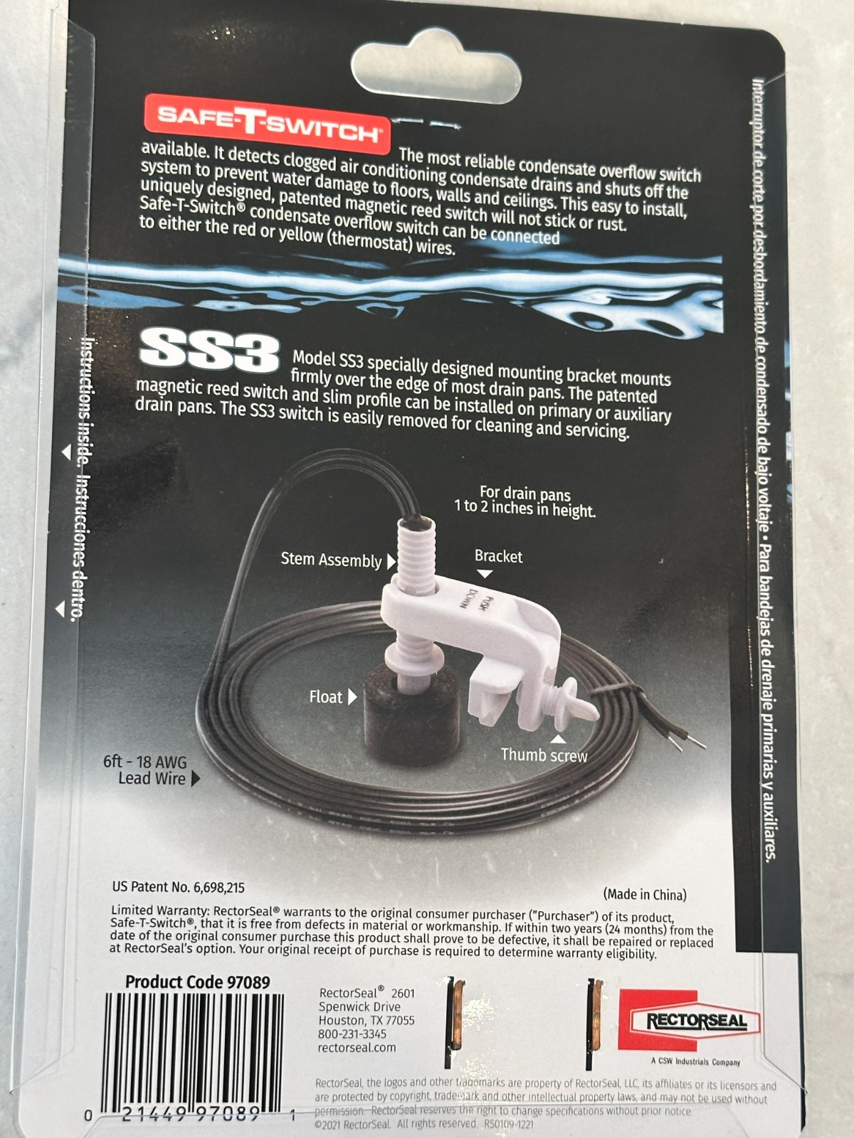 RectorSeal Safe-T-Switch Model SS3