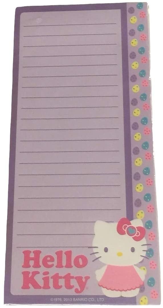 Hello Kitty Magnetic List Pad ~ Kitty with Multicolored Speckled Polka Dots (60