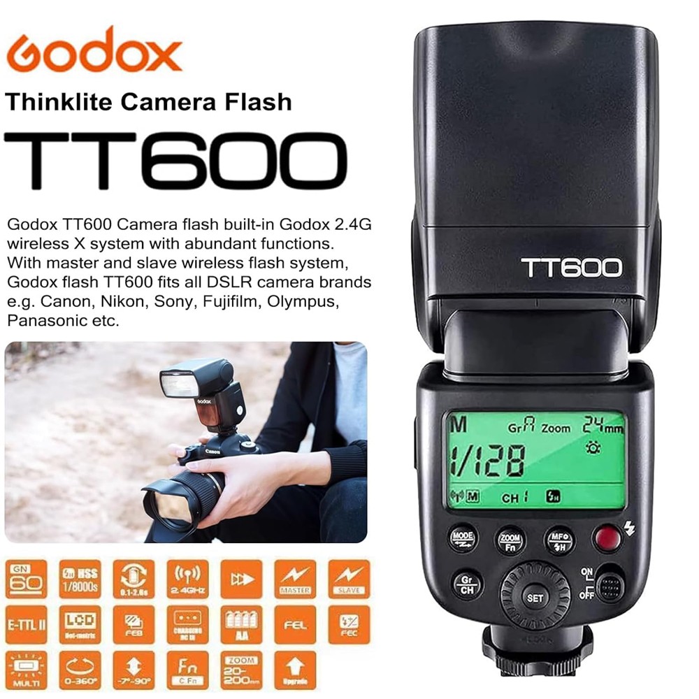Godox TT600 2.4G Wireless Flash Speedlite for Canon Nikon Sony Olympus Pentax