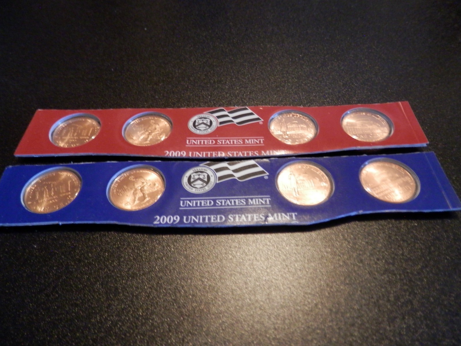 2009  Lincoln Bicentennial  Satin Cents Sealed in Mint Strips  P & D 95% copper