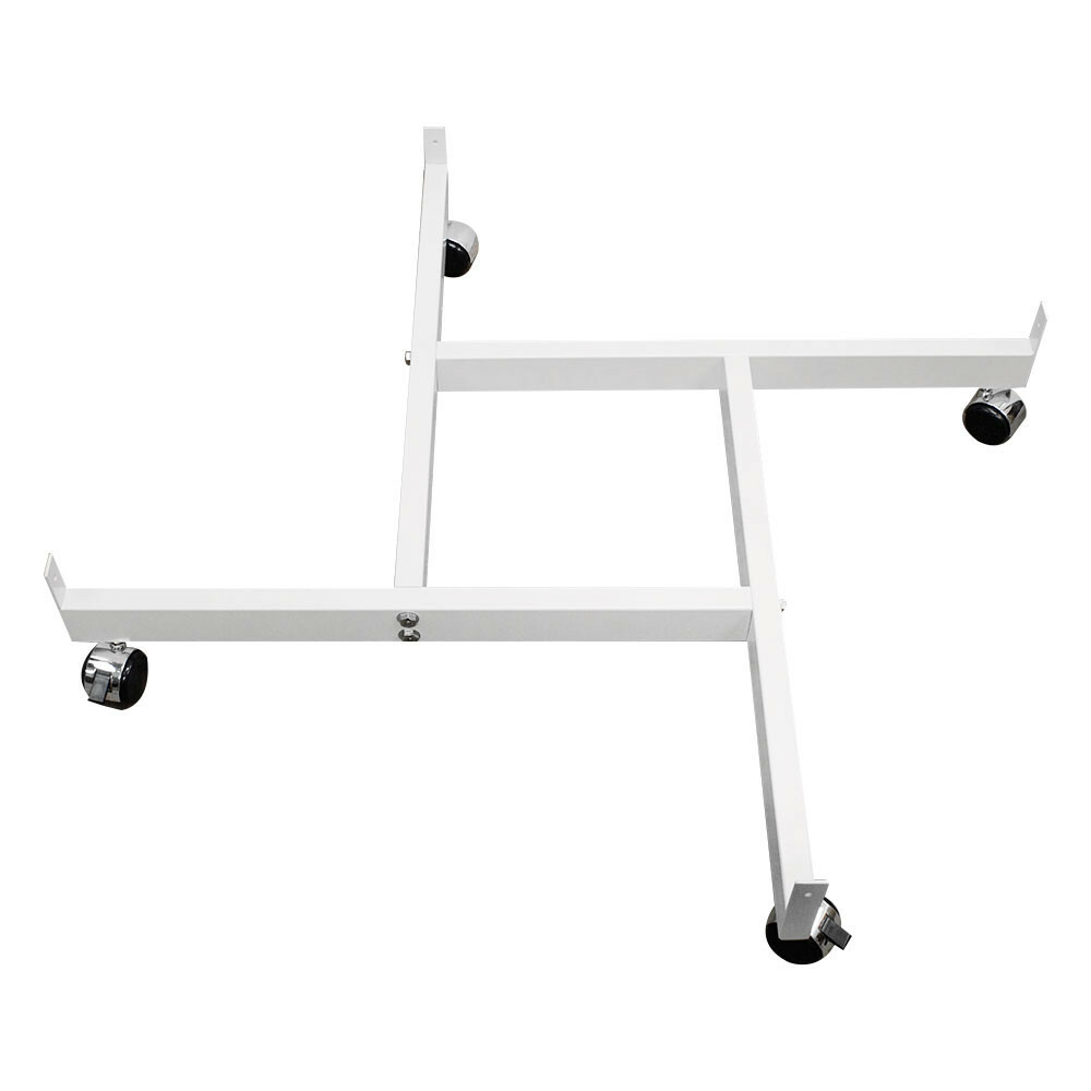 4 Way Rolling Pinwheel Dolly Base for Gridwall Panels White 37" x 37"