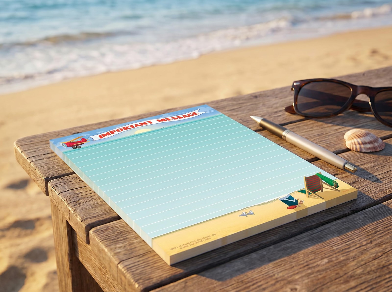 Stonehouse Collection Beach Notepad Pack 4 Assorted USA Made