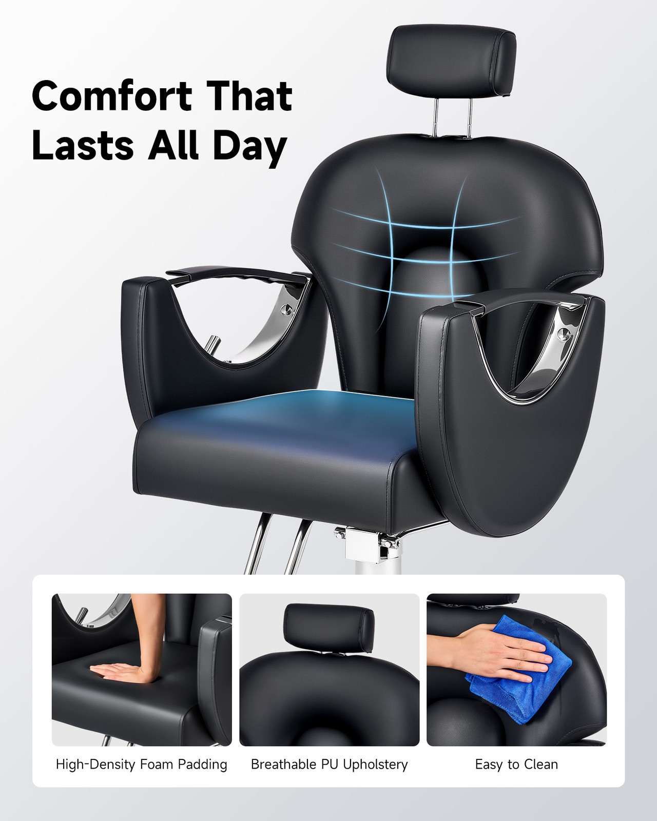 Hydraulic Barber Chair Styling Salon Work Station Beauty Salon Spa Equipment