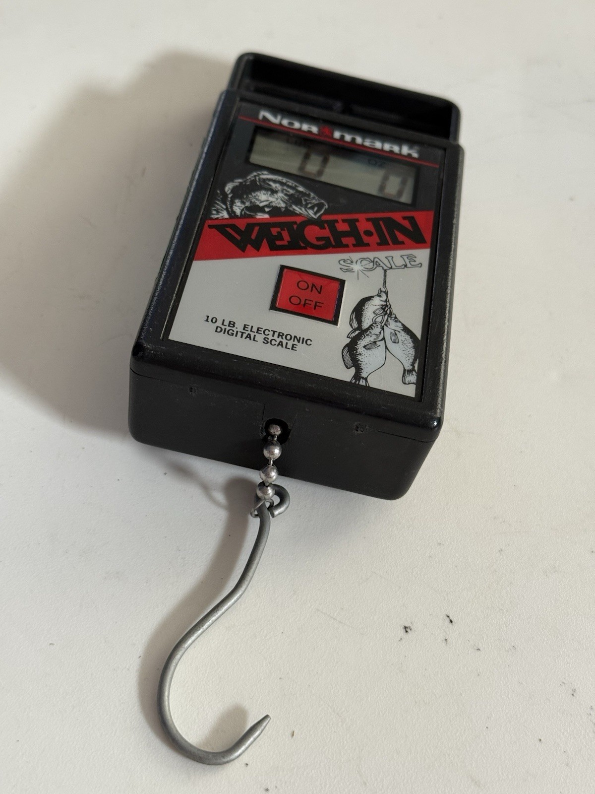 NORMARK WEIGH-IN ELECTRONIC DIGITAL SCALE Fishing 10lb, Missing Battery Cover