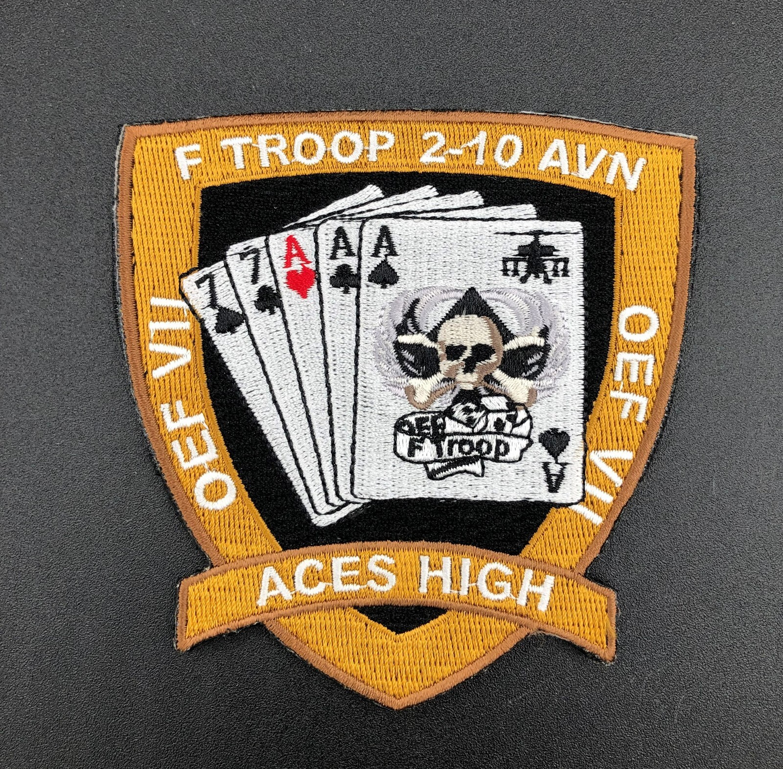 F Troop 2-10 AVN OEF VII Aces High Apache Army Aviation Patch OEF OIF
