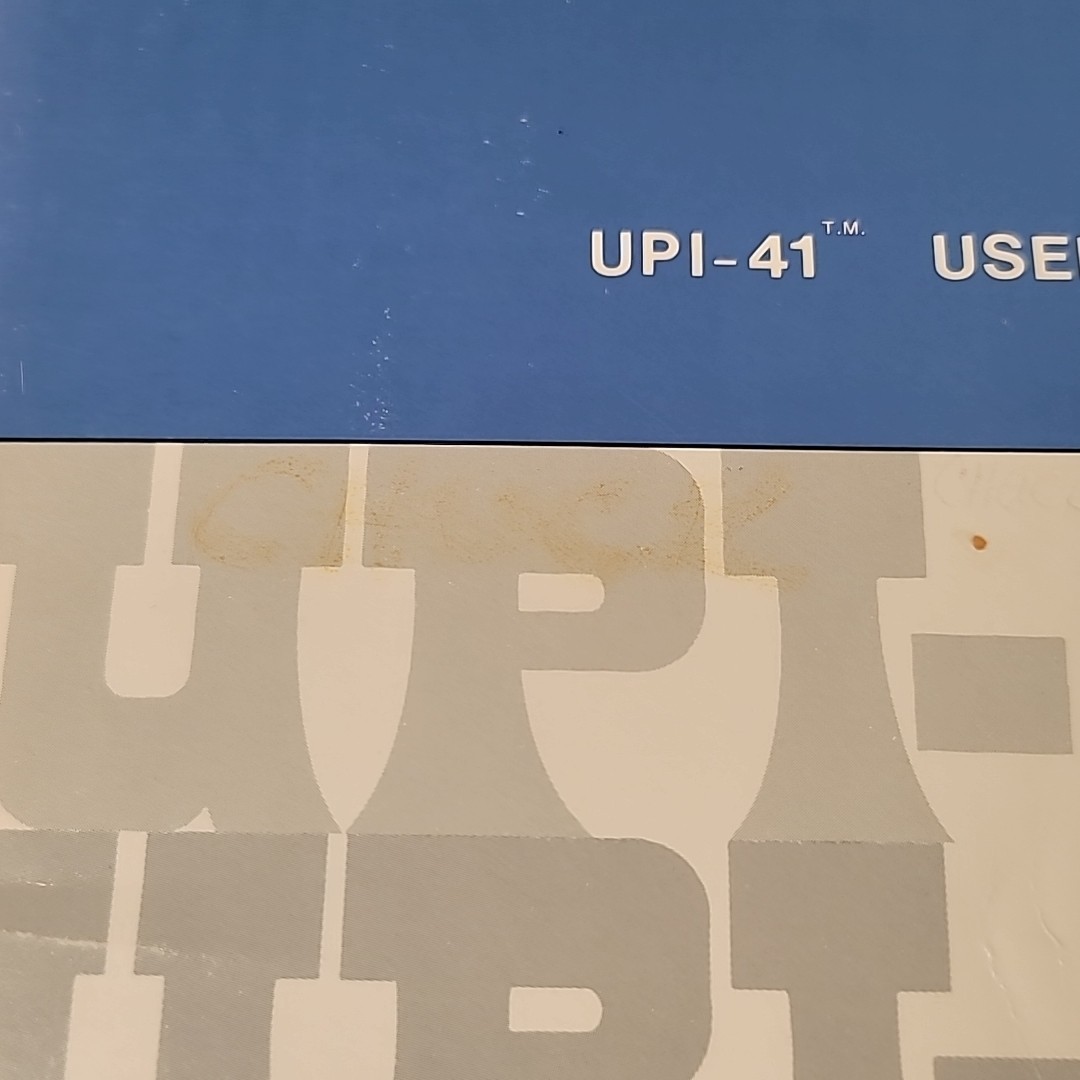 Intel UPI-41 User's Manual 1970s Preliminary Copy Guide Ultra Path Interconnect