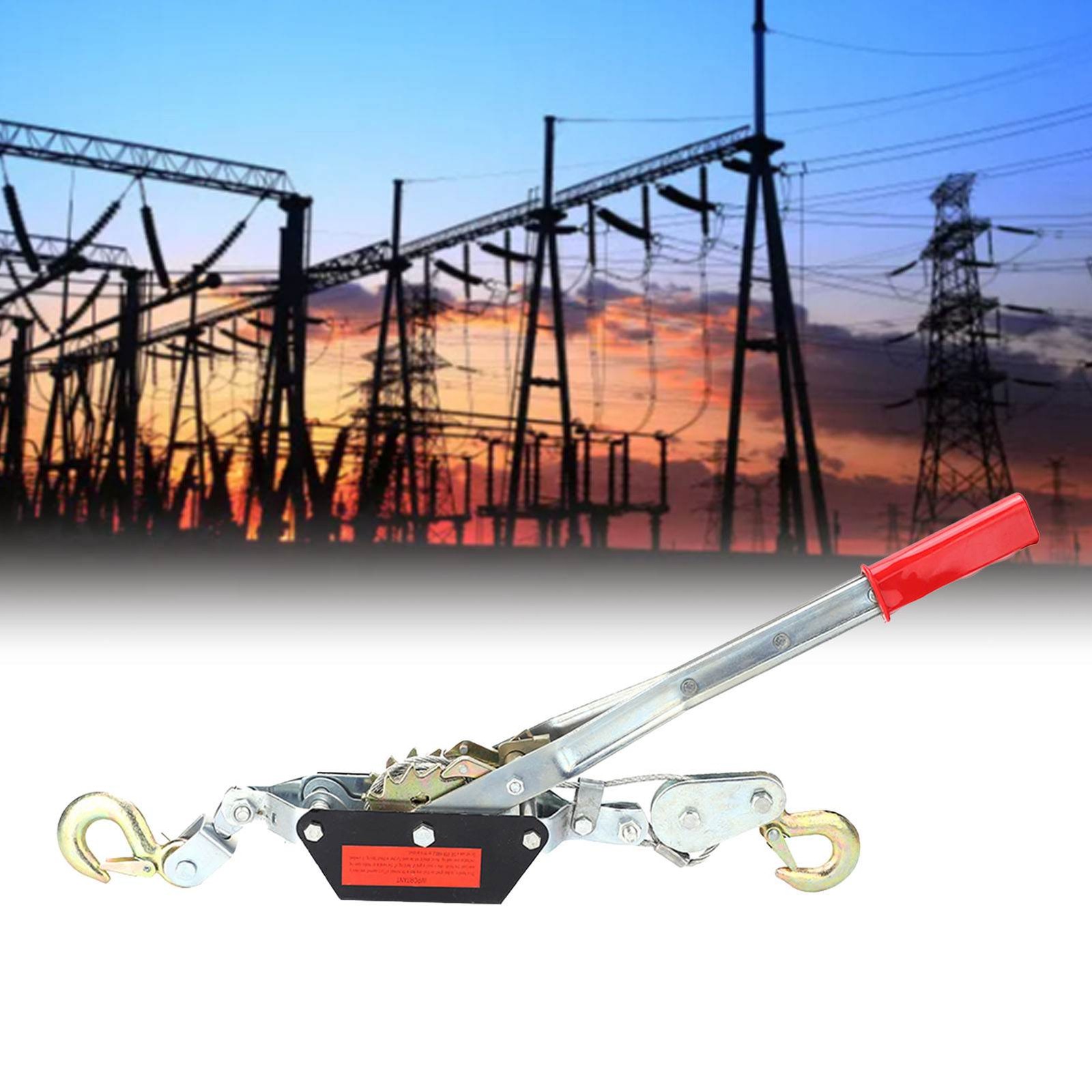 Wire Rope Puller 2 Ton Rope Puller Mini Tightener Double Hook Lifting Tool