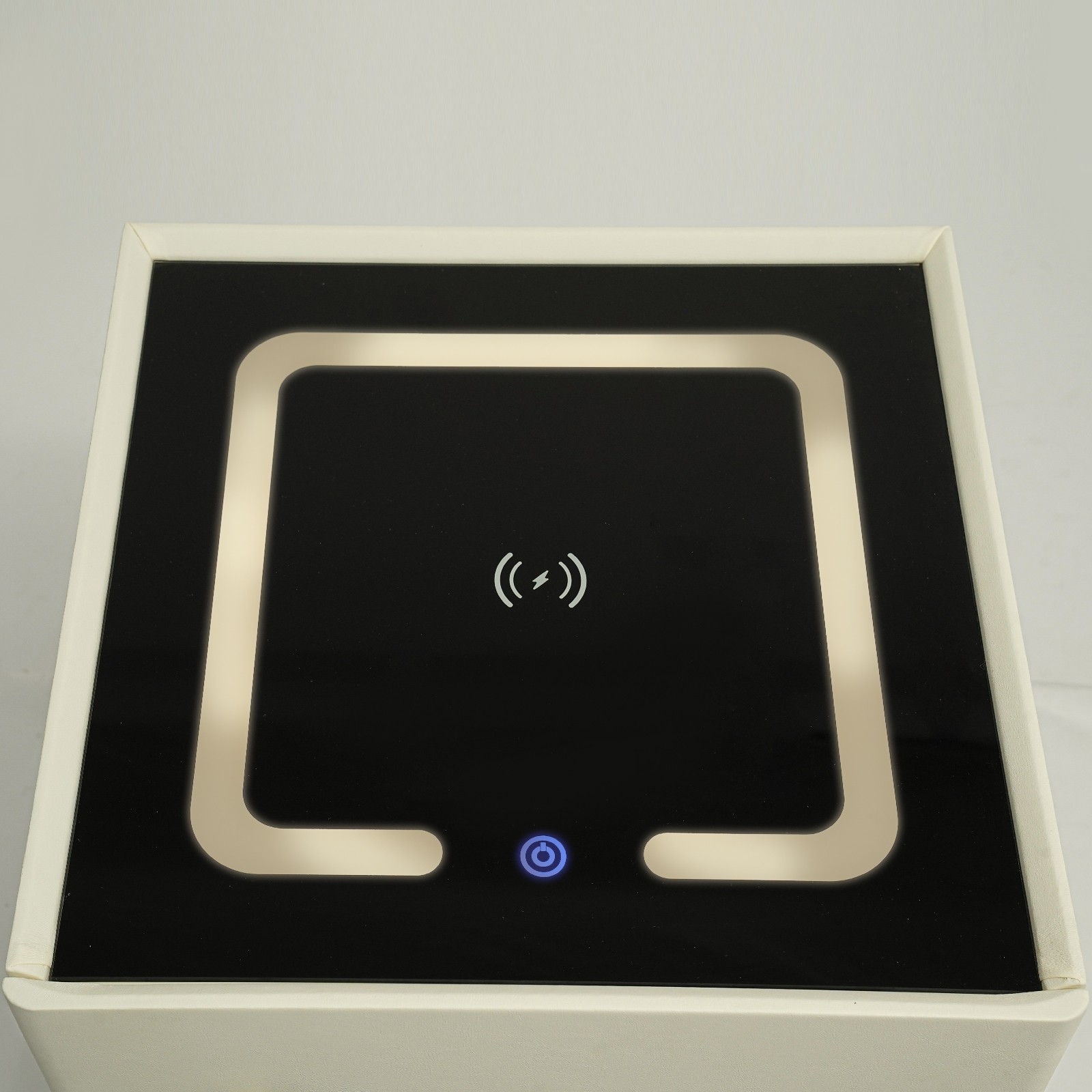 Led Nightstand with Wireless Charging and Safe Box Night Stand, Bedside Table