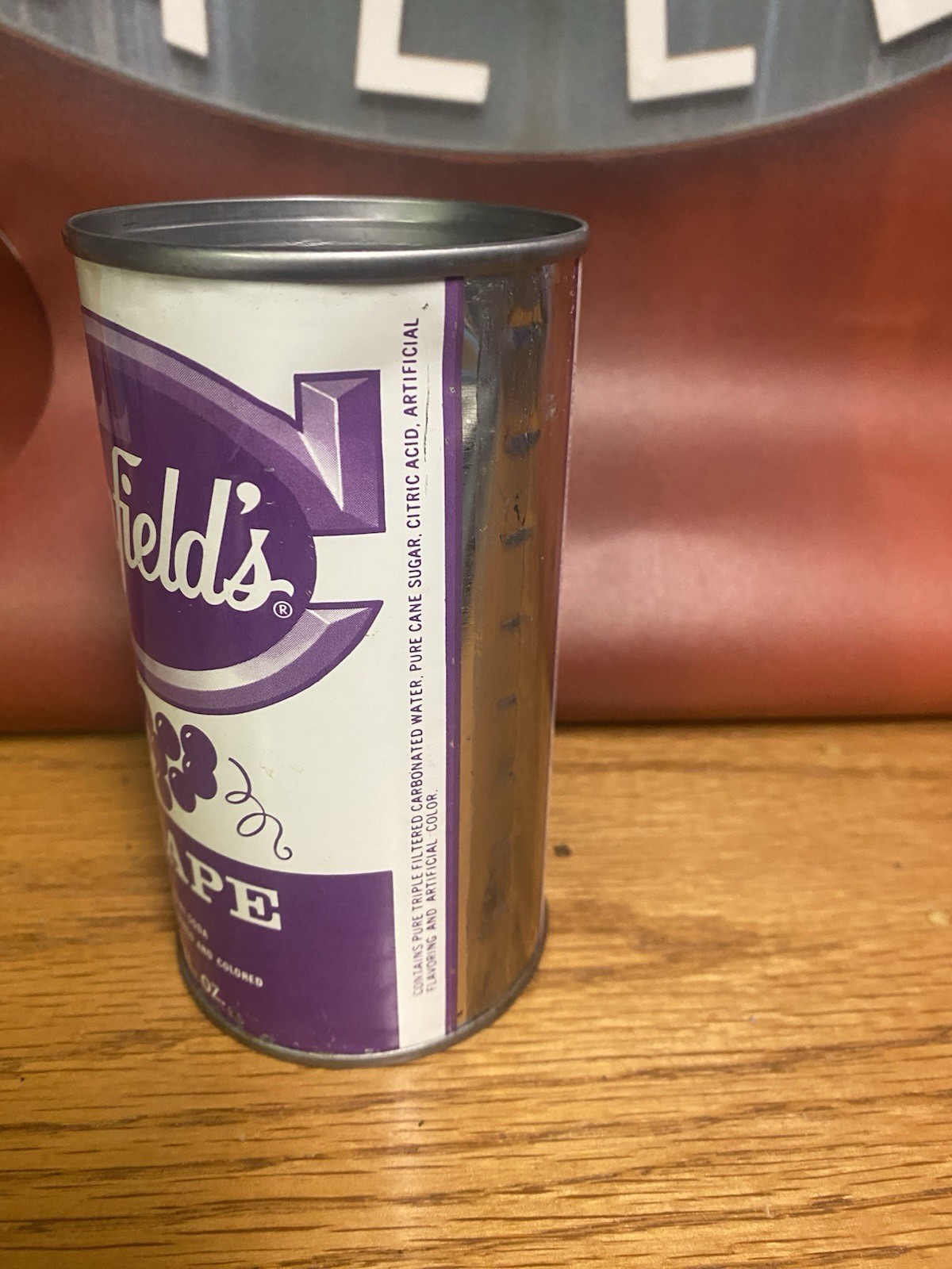 Canfields Grape Flat Top Can Old Vintage Soda Can Chicago IL