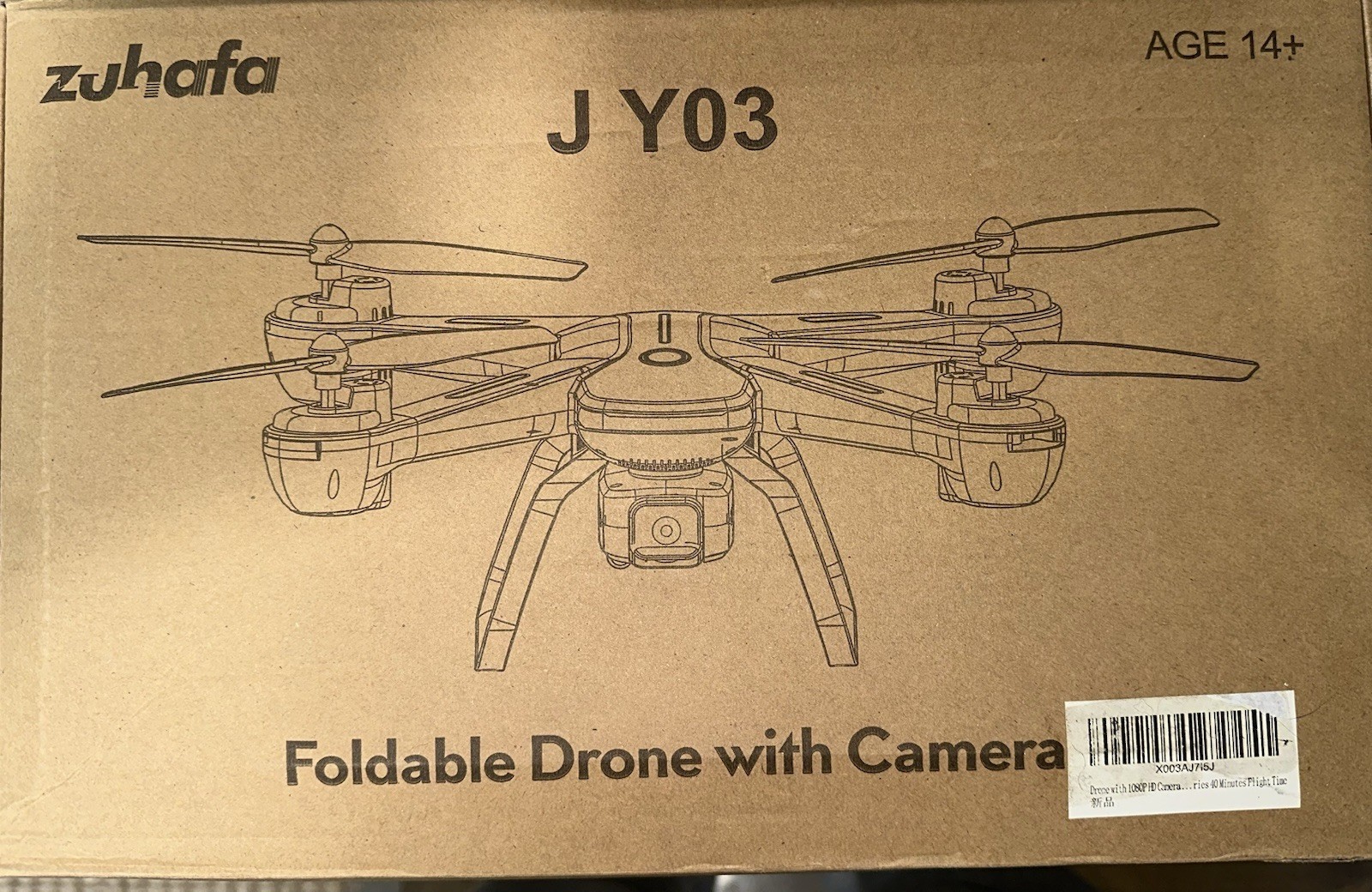 Zuhafa JY03 Drone with 1080P HD Camera for Kids and Adults WiFi FPVBlue NEW!!