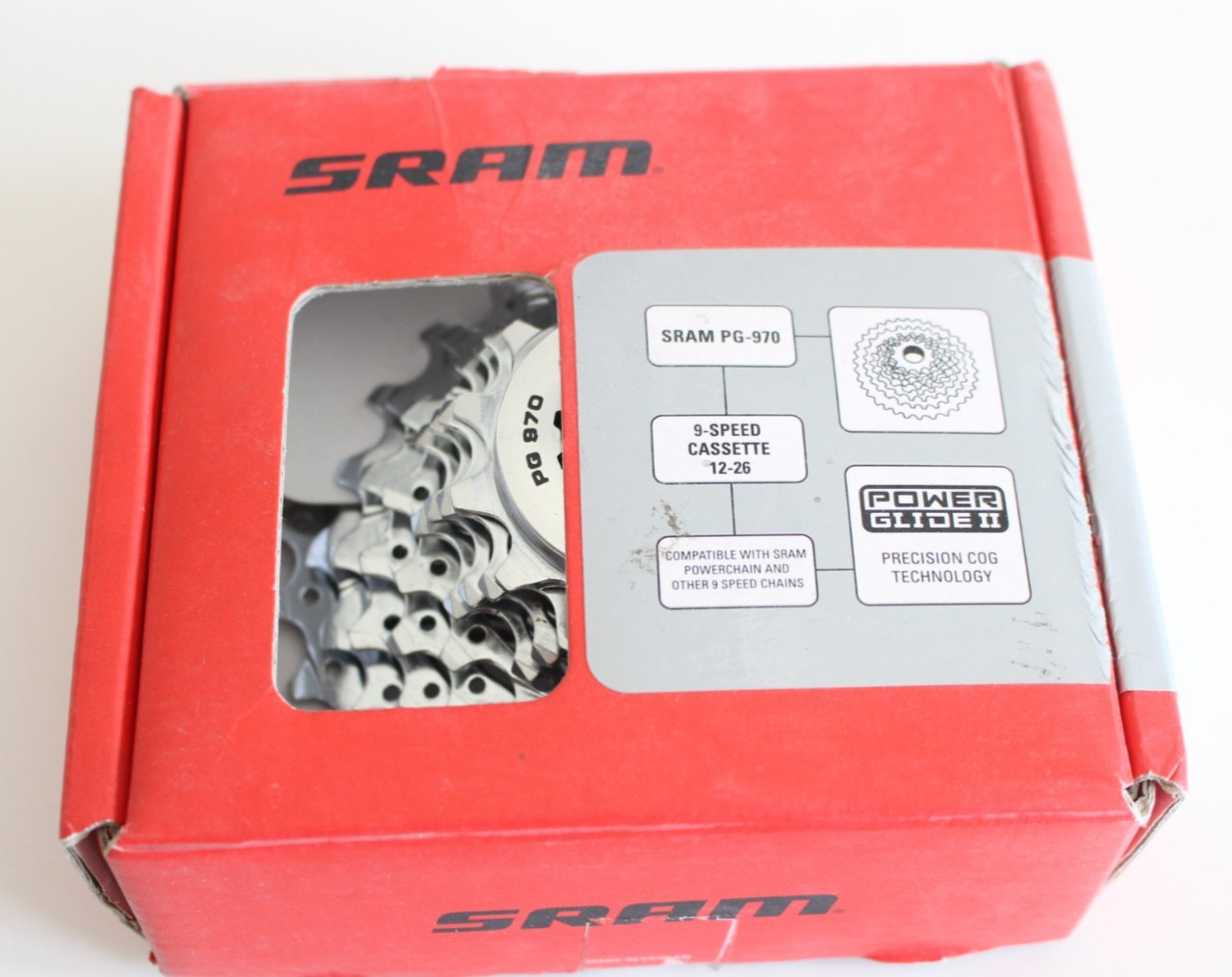 Sram PG-970 Power Glide II Bike Chain 9 Speed Cassette 12-26 NEW