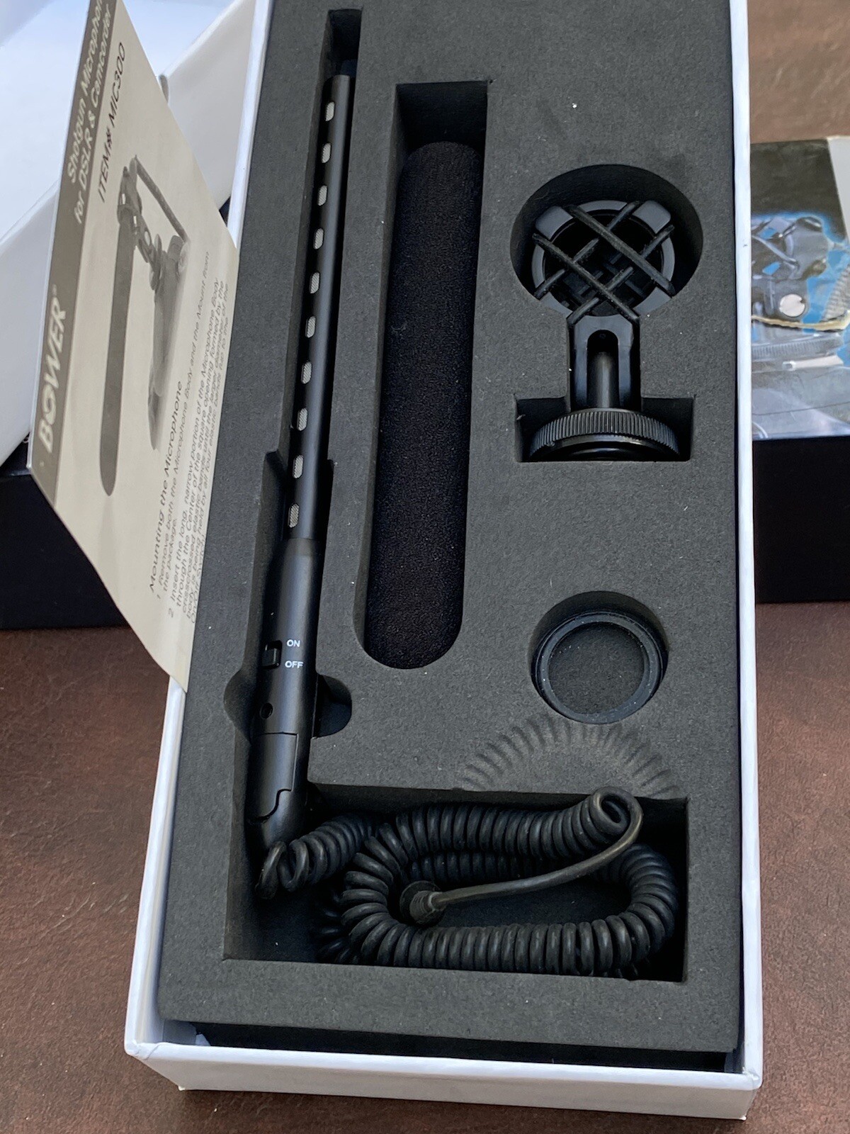 🎤Bower MIC300 Mini Shotgun Condenser Microphone Black