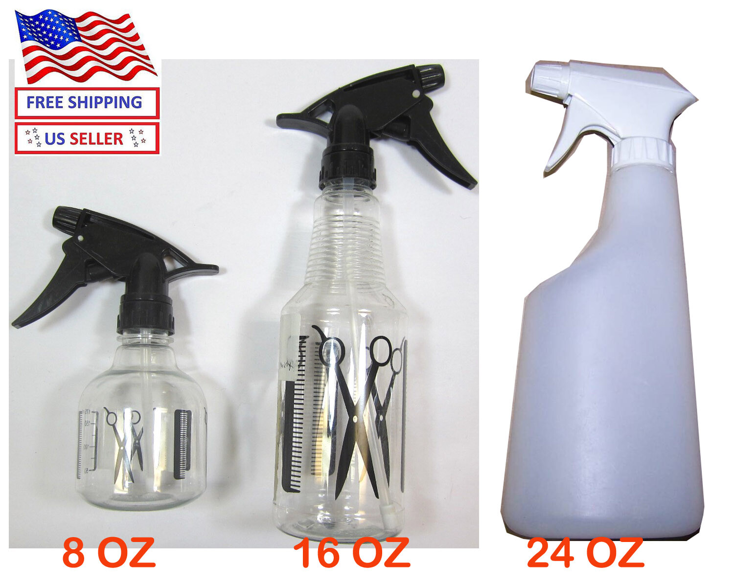 LOT OF  1, 2,6,10--3 SIZE  SPRAY BOTTLE  HAIR DRESSING, PLANT FLOWER WATERING