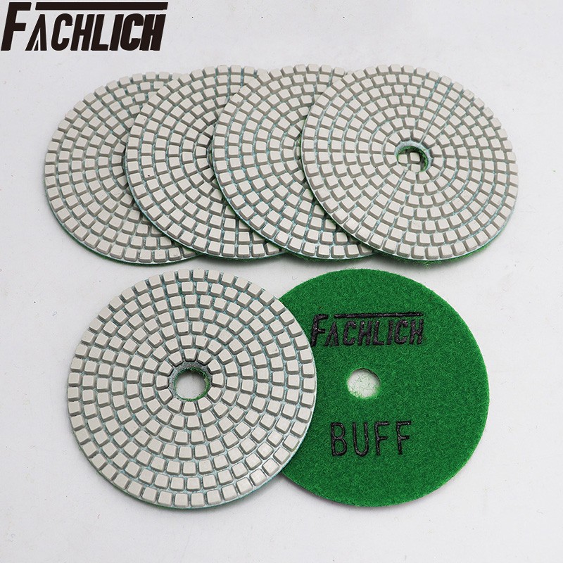 Wet B Diamond Polishing Pad Sanding Disc 6pcs 4'' for Marble Granite Masonry