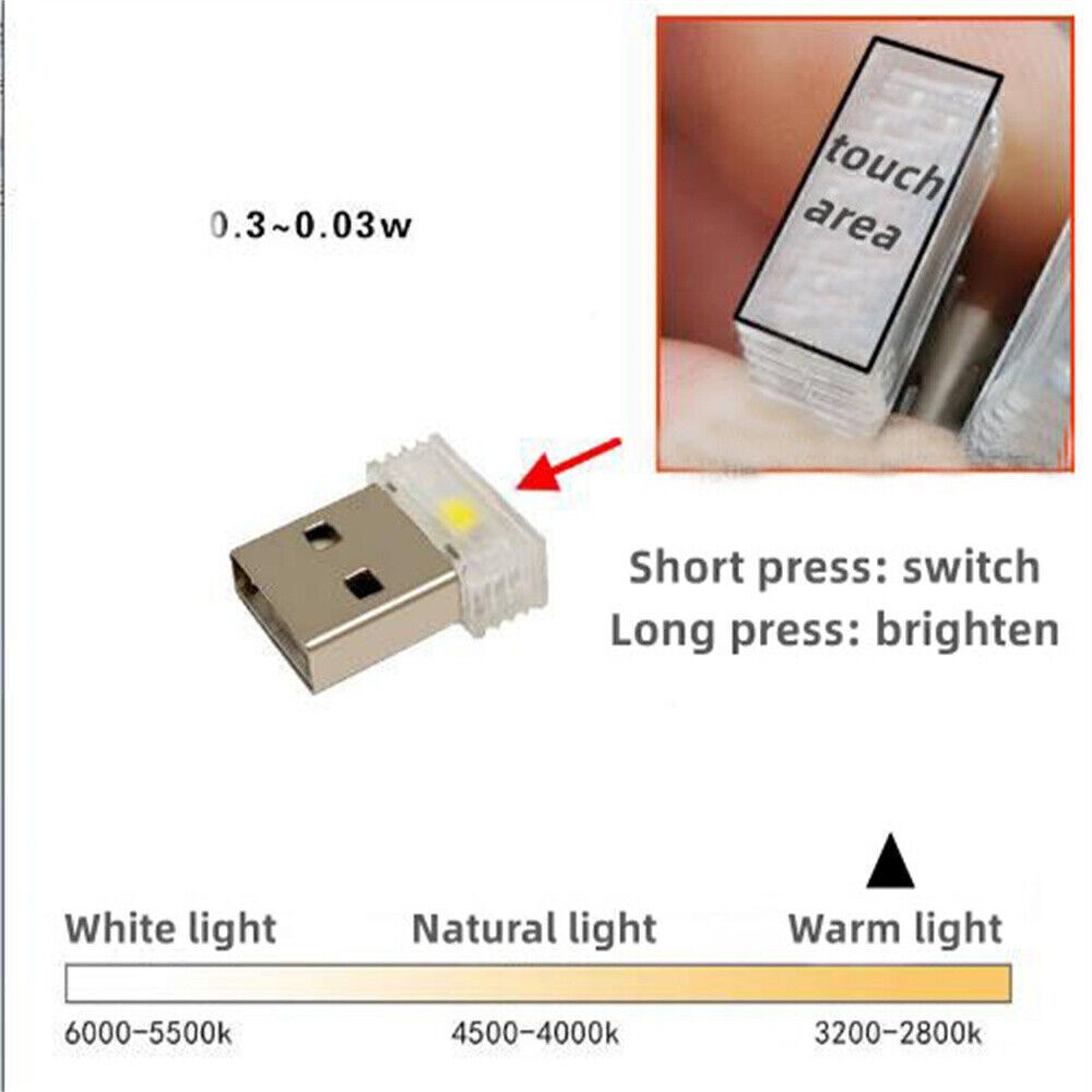 Creative USB LED night light bedroom sleep bedside energy saving eye protection