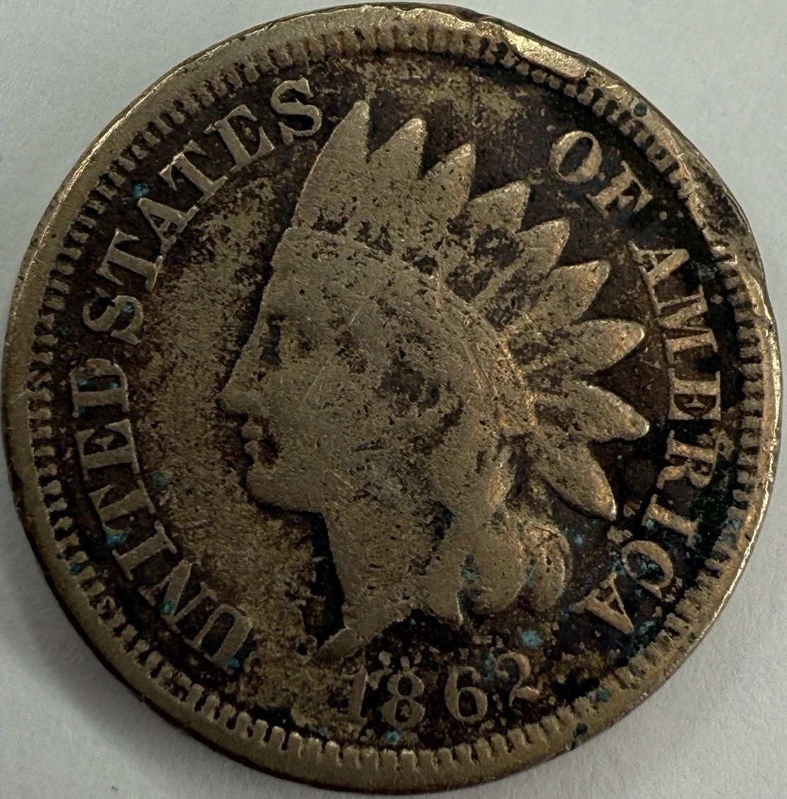 1862 Indian Head Cent Exact Coin Imaged #IND1183