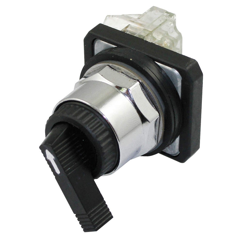 DAYTON 30G310 SelectorSwitch,Non-Illum,2Pos,30mm,Black 30G310