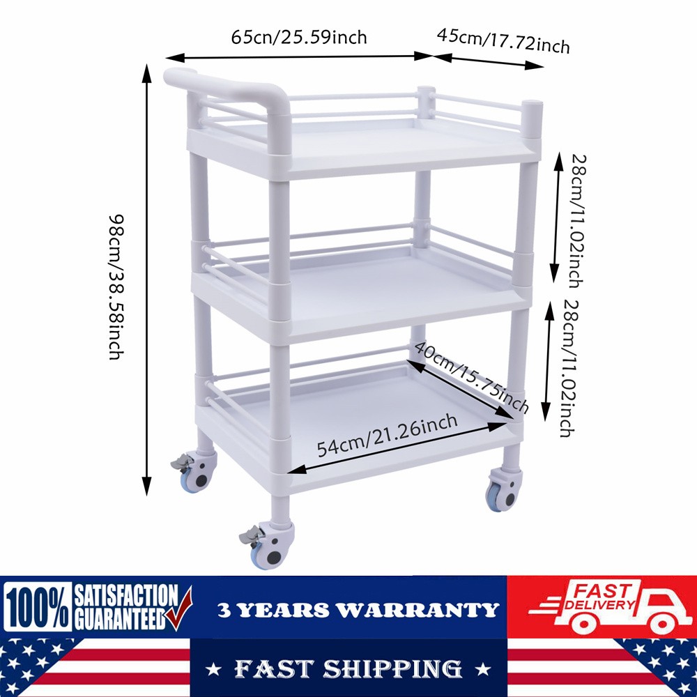 Salon Trolley Esthetician Utility Cart Facial Rolling Storage Beauty Spa Station