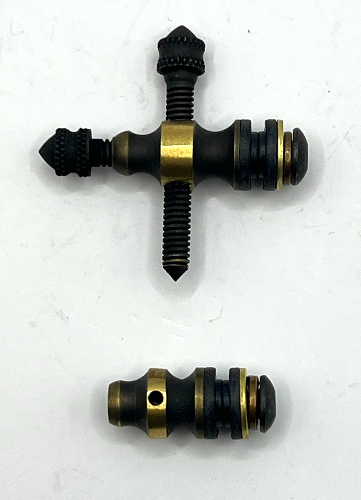 Tattoo Machine Patina Solid Brass Bottle Binder Post Set With stripe Made In USA