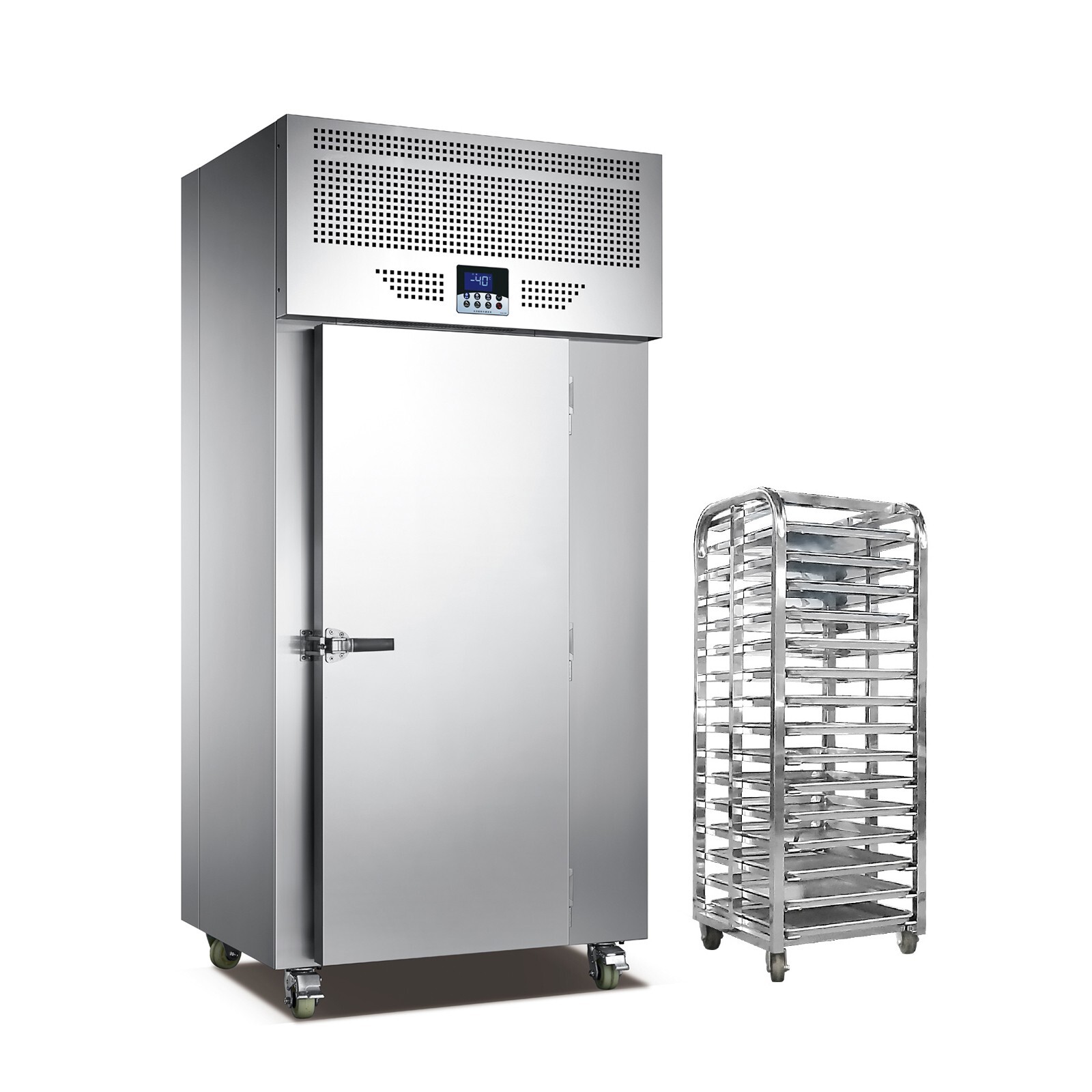 Kolice Commercial 15 Trays Blast Chillers Freezer with trolley cart -40°F(-40°C)