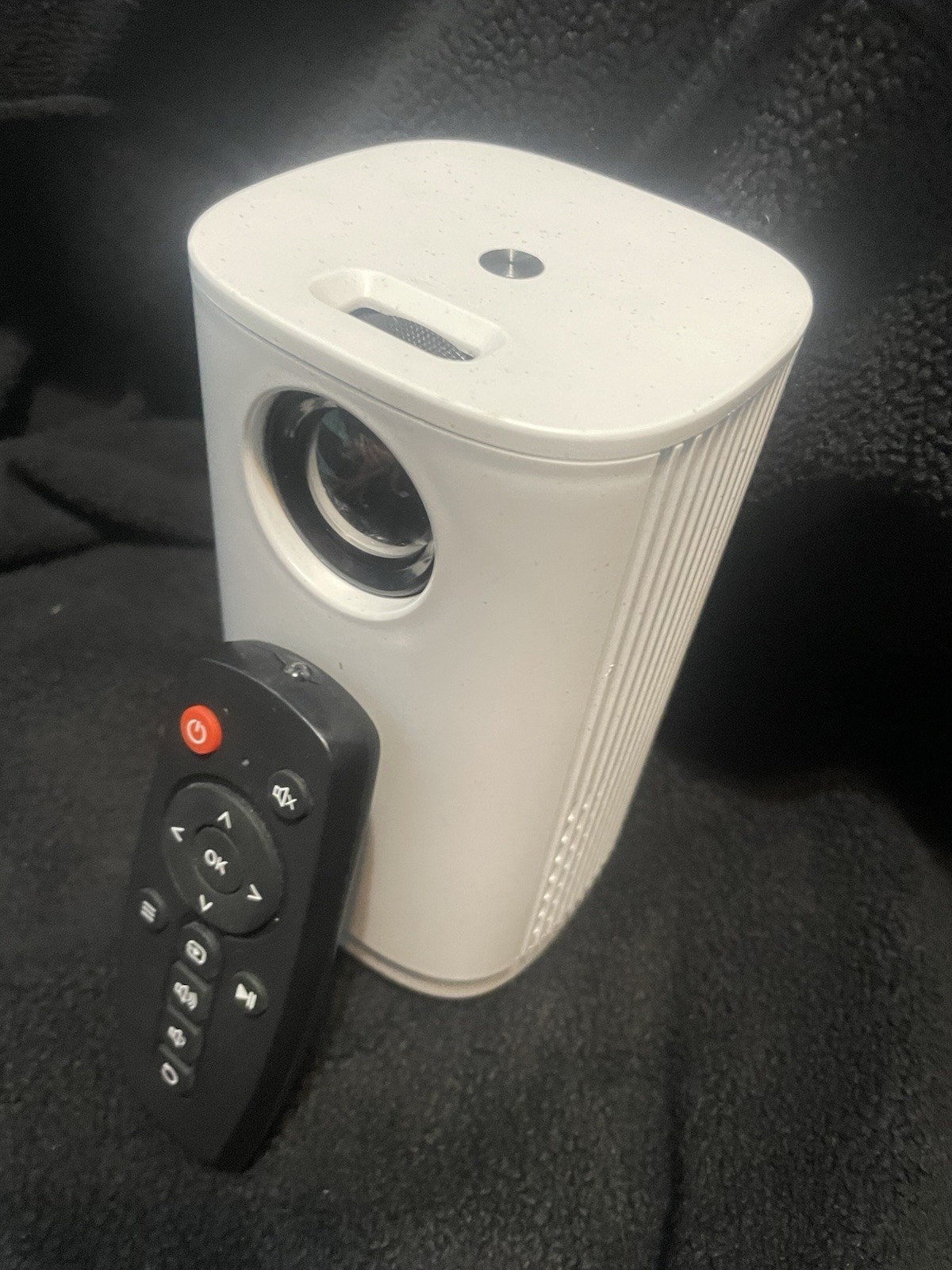 Portable Desktop Mini Projector with Remote Control, White/Black