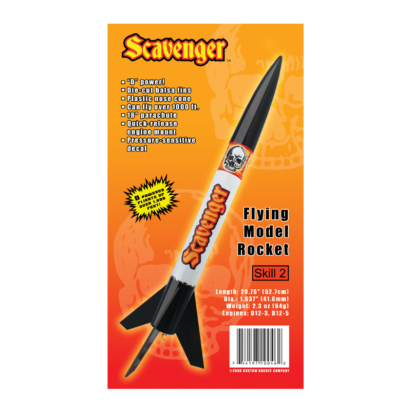 Custom Flying Model Rocket Kit Scavenger CRC 10046