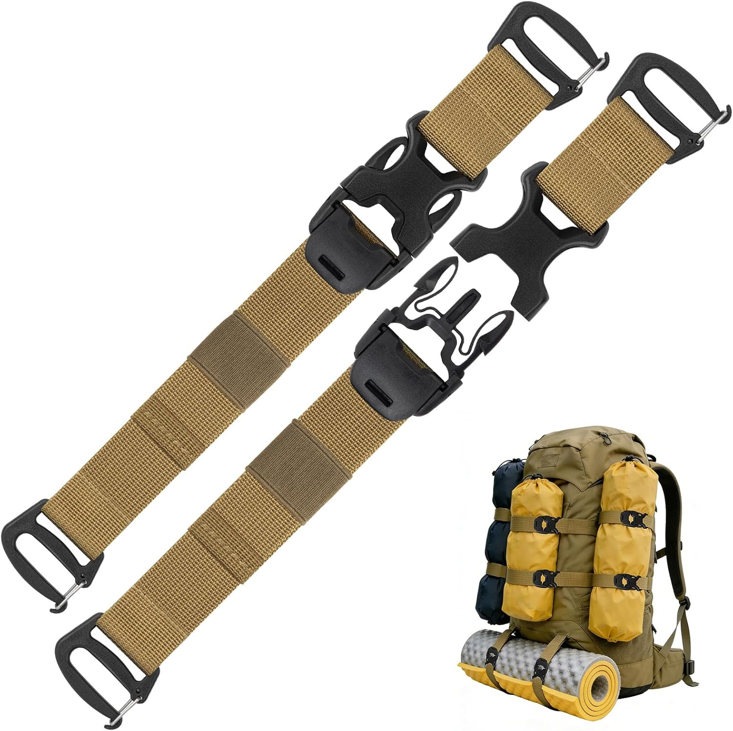 MOLLE Tactical Backpack Straps Rush Tier System Molle Attachment for Tripod Gear