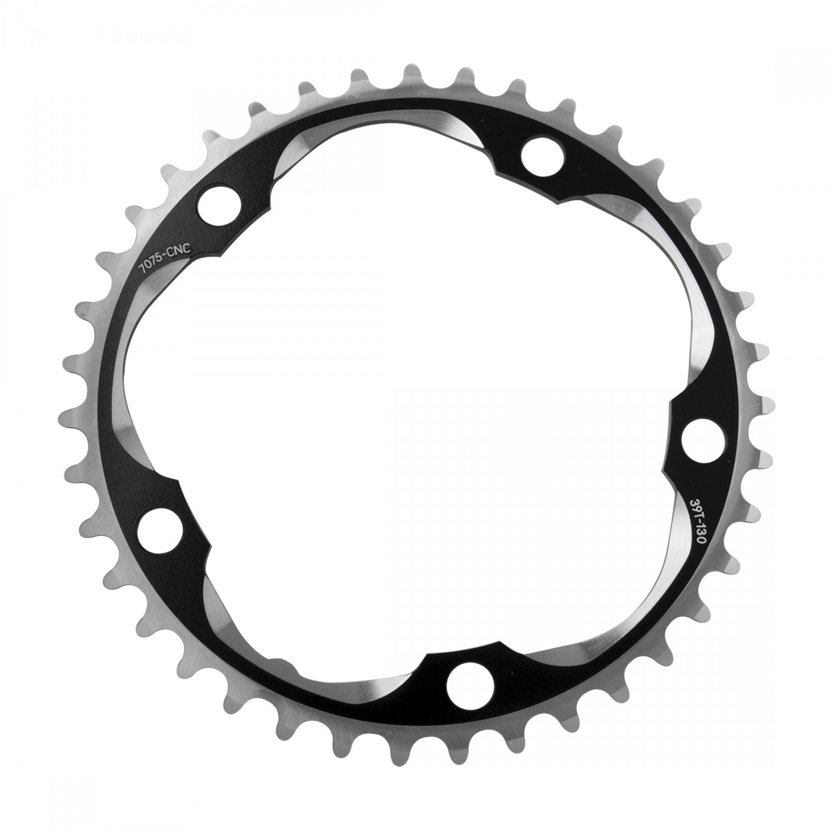 Sunrace RX0 39T 130mm Alloy 5-Bolt Chainring for Road & MTB, 10-Speed Compatible