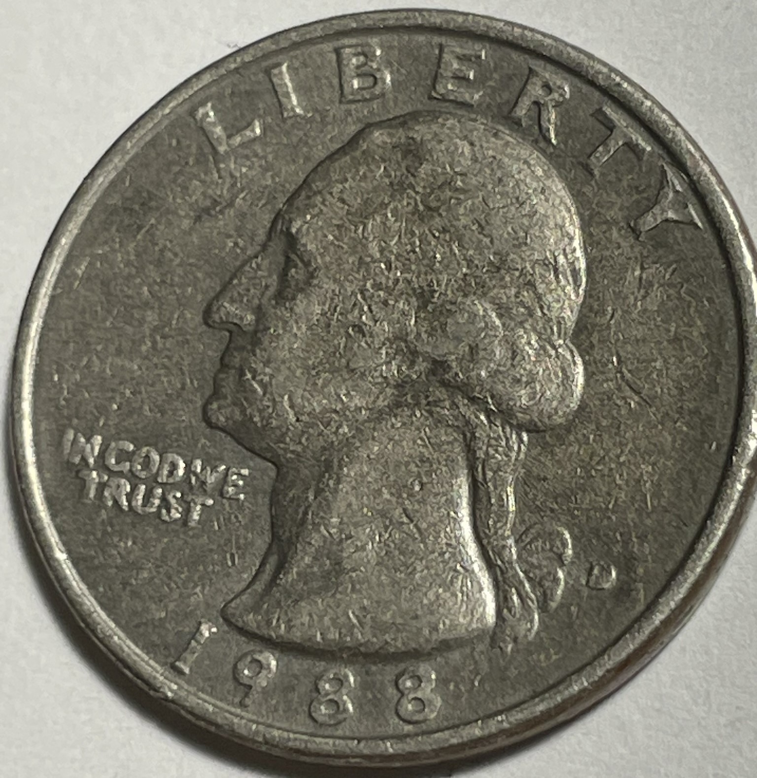 1988 D Washington quarter folder filler circulated
