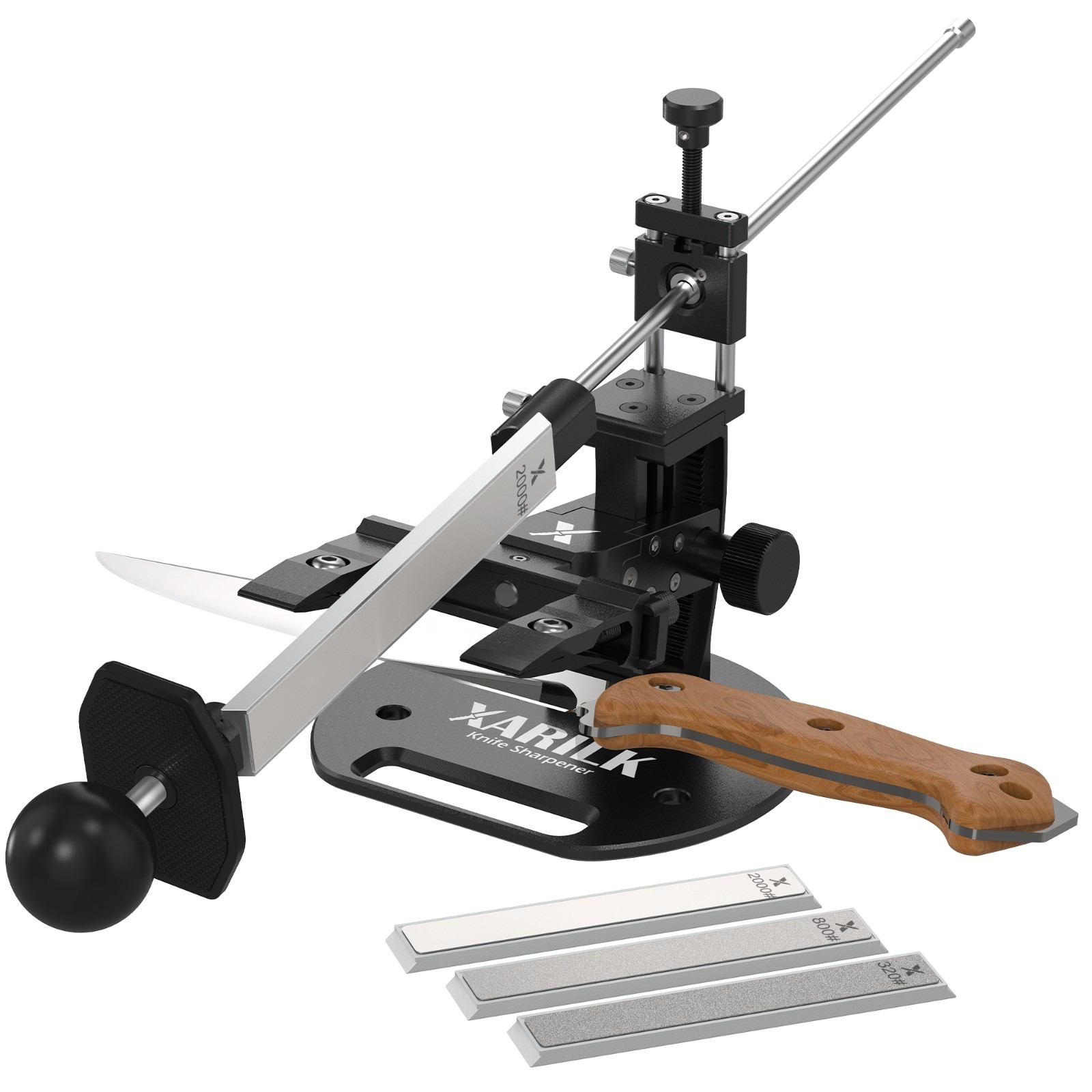 GEN4 Adjustable Guided Knife Sharpening System wIth 360° Flip Rotation