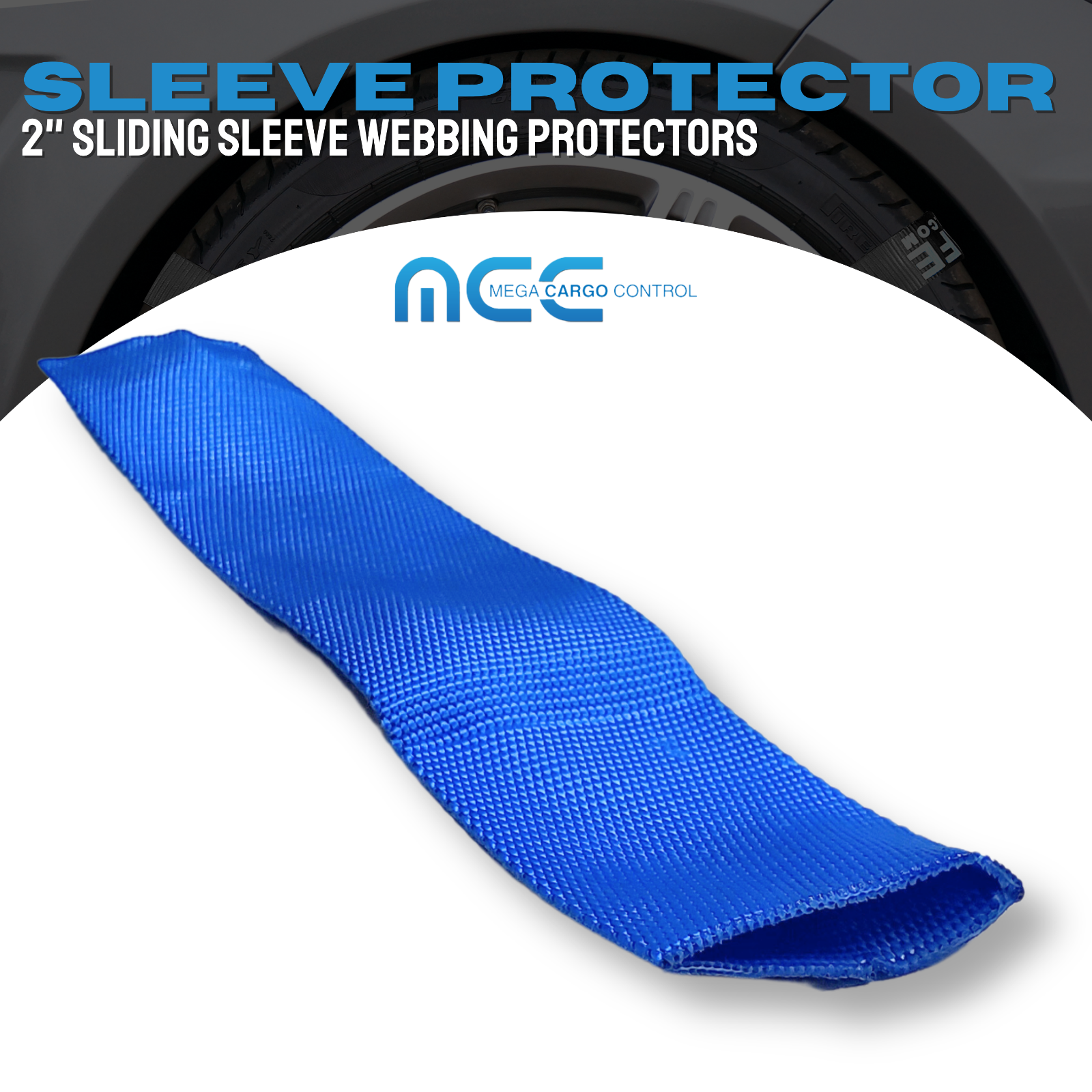 10 Pack 12" Sliding Sleeve Webbing Web Protector for 2" Ratchet Tie Down Strap