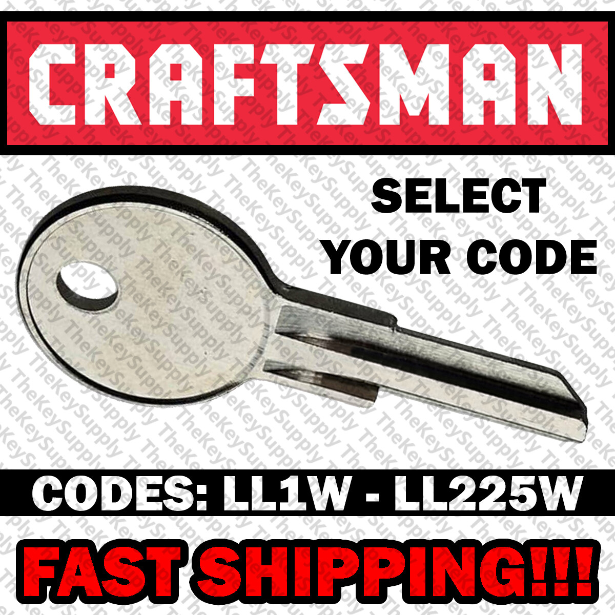 Craftsman Toolbox Key Cut to Your Code LL1W - LL225W