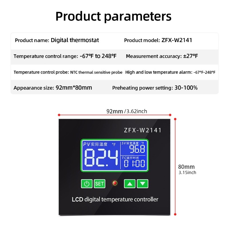 -67℉ to 248℉ Thermostat Controller Temperature Thermostat Control Module