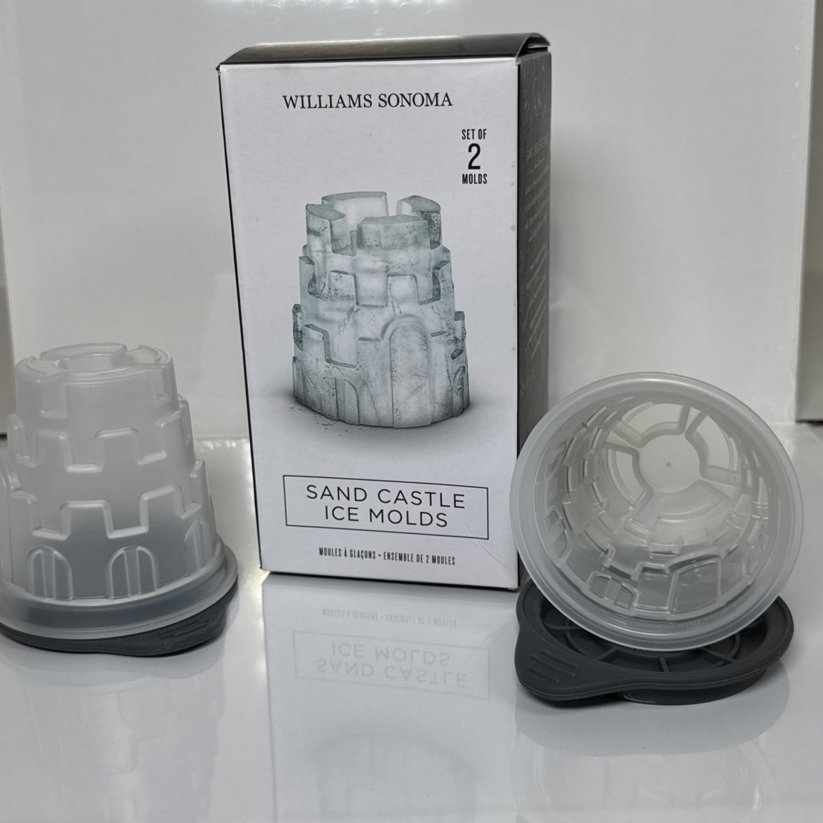 REDUCED - New Williams Sonoma Sand Castle 3" Ice Mold Set of 2 Sandcastle