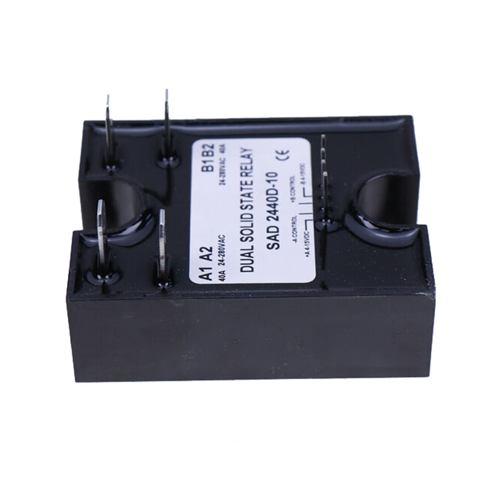 Dual Solid State Relay SSR 4-15VDC Input 280VAC 40A D2440D-10 Random Turn On