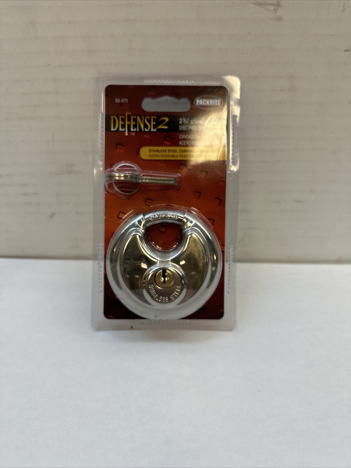 PackRite Defense2 Stainless Steel Disc Padlocks 2-3/4" with Two Keys *NEW*