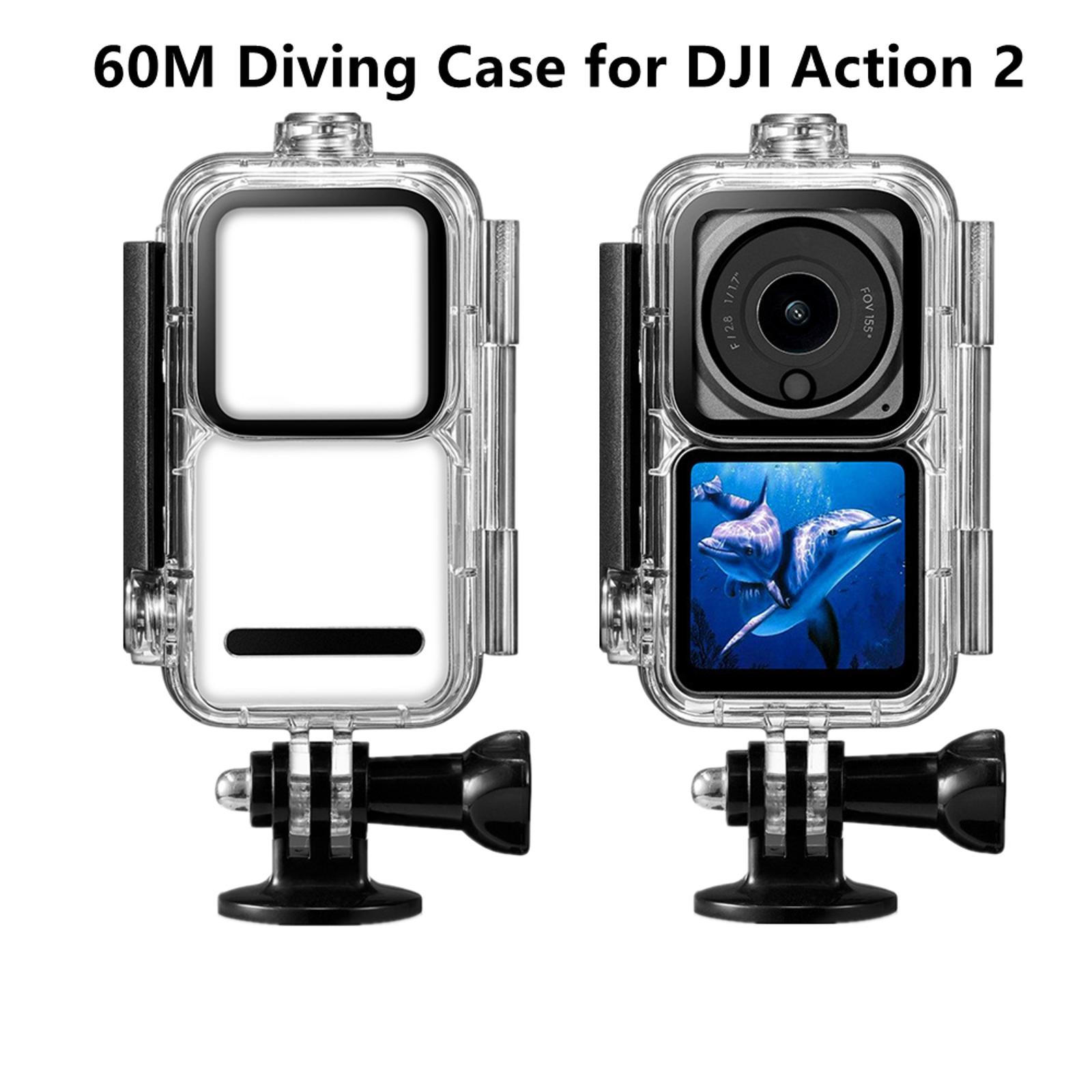 Waterproof Case Diving Shell Housing Cover Dual Screen For DJI Action 2 Camera E
