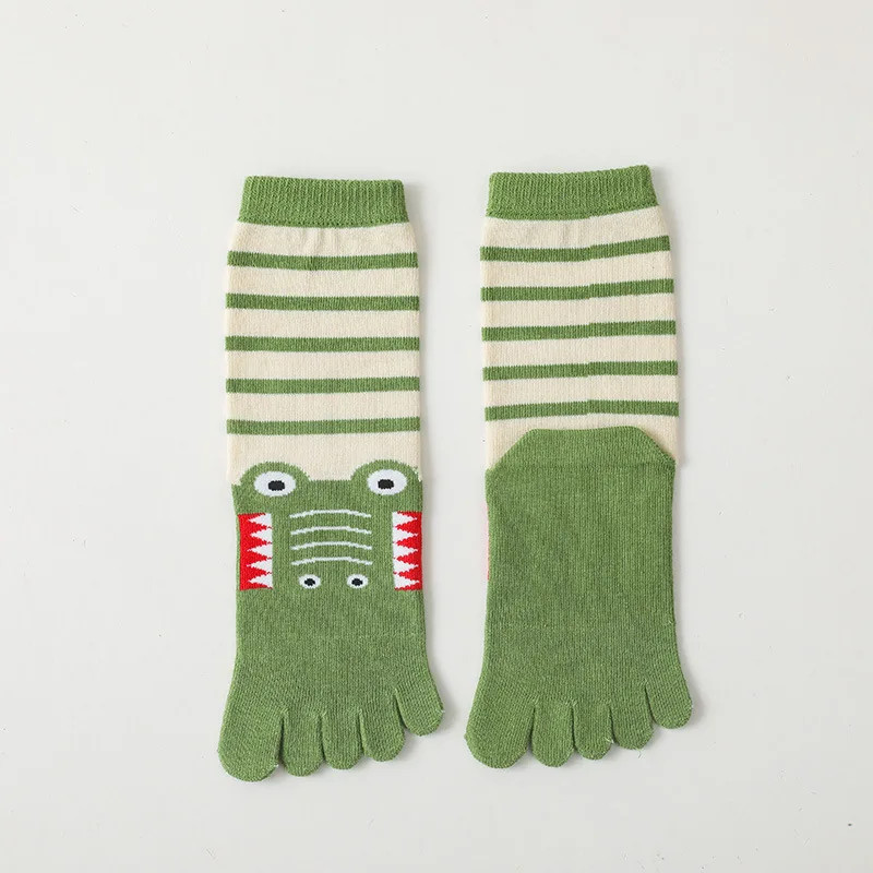 3 Pairs 3-12y Kids Toe Socks Girls Boys Five Finger Socks Autumn Winter High Tub
