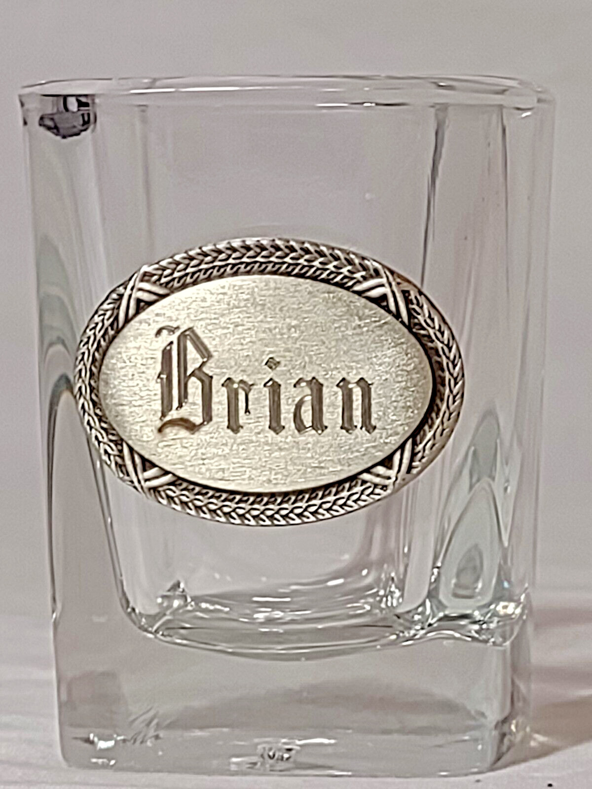 Brian Things Remembered Personalized Shot Glass Pewter Label
