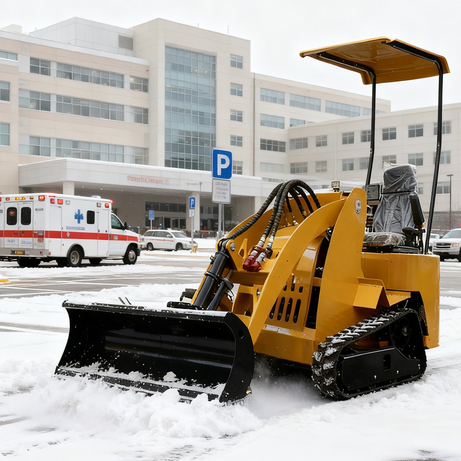 Skid SteerSnow Blade,Pusher SnowPlow Quick Attach - FREESHIPPING