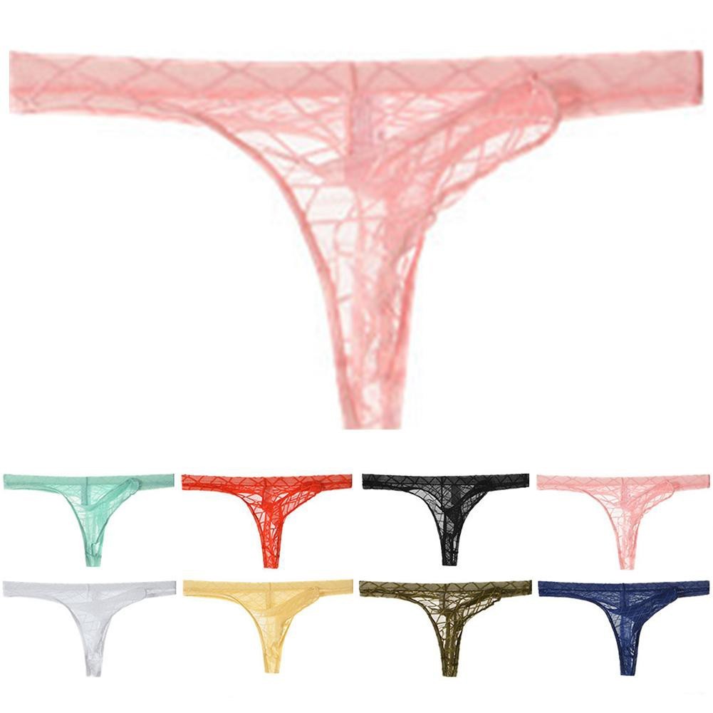 Comfortable Men's Mesh Underwear with See Through Elephant Nose Design