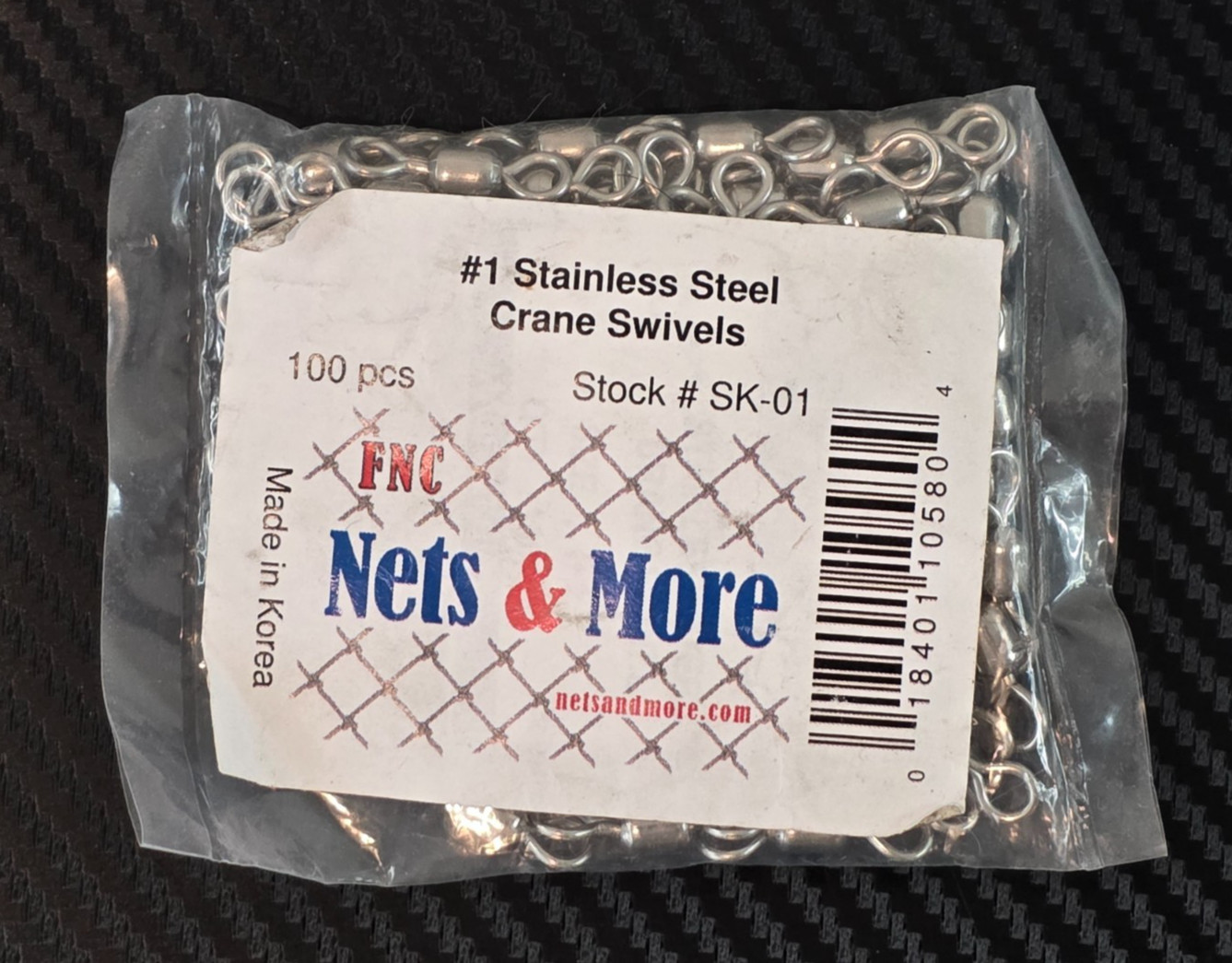 Nest & More Pack of 100, # 1 Stainless Steel Crane Swivels - SK-01