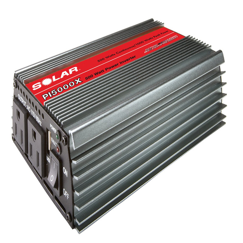 Clore Automotive Solar Pi5000X 500W Power Inverter Dual Outlet Plus Usb